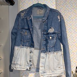 💖 Distressed Two Tone Denim Jacket 💫